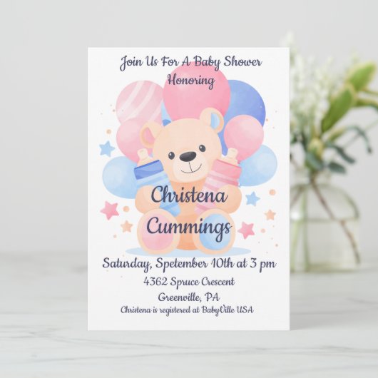 Baby Shower 'Bundel Vreugde' Kaart (Staand voorkant)