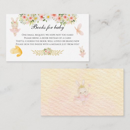 Baby shower bundelkaart informatiekaartje (Voorkant / Achterkant)