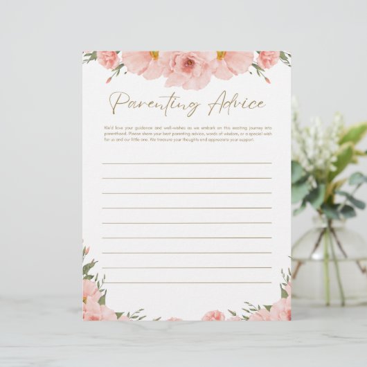 Baby shower Bundle - Ouderschap advies Briefhoofd (Staand voorkant)