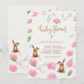 baby shower Bunnies Kaart (Voorkant / Achterkant)