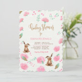 baby shower Bunnies Kaart (Staand voorkant)
