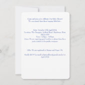 Baby shower Bunny aquareluitnodiging Kaart (Achterkant)