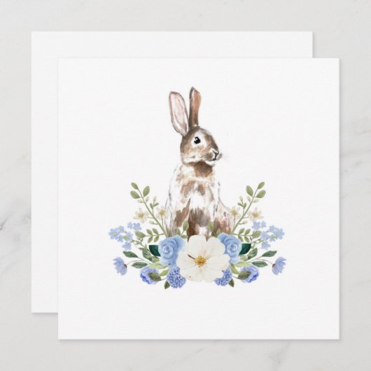 Baby shower Bunny Blank Kaarten (Voorkant / Achterkant)