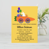 Baby shower Bunny Carrot #3-2 Uitnodiging Kaart (Staand voorkant)