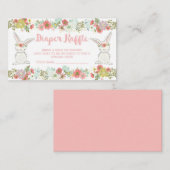 baby shower Bunny Diaper Raffle Card Informatiekaartje (Voorkant / Achterkant)