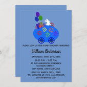 Baby shower Bunny Egg #3-2 Uitnodiging Kaart (Voorkant / Achterkant)