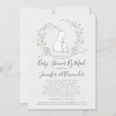 Baby shower Bunny Floral Couple e per mail Kaart (Voorkant)