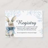 Baby shower Bunny Registry Informatiekaartje (Voorkant)