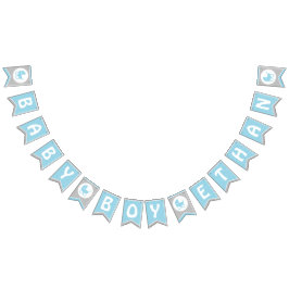 Baby shower Bunting Flag/Banner voor Baby Boy Vlaggetjes