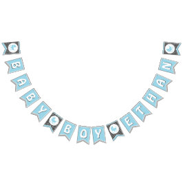 Baby shower Bunting Flag/Banner voor Baby Boy Vlaggetjes