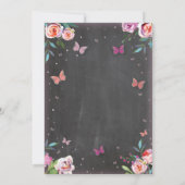 baby shower Butterfly Het is een meisje of tweelin Kaart (Achterkant)