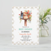 Baby Shower By Mail party Invitation Kaart (Staand voorkant)