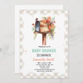 Baby Shower By Mail party Invitation Kaart (Voorkant / Achterkant)