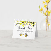 Baby shower cadeau bedankt kaart (Gele Bloem)