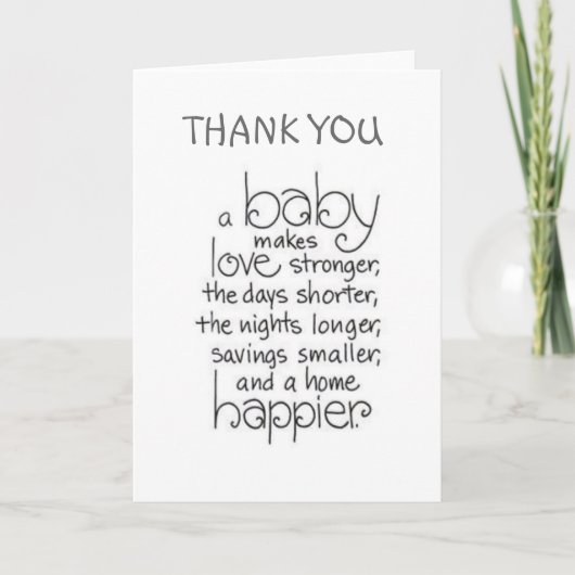 BABY SHOWER/CADEAU BEDANKT MET BABY LOVE (Voorkant)