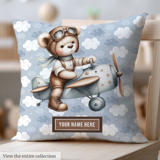 Baby shower Cadeau Gepersonaliseerde Teddy Bear Pi Kussen