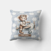Baby shower Cadeau Gepersonaliseerde Teddy Bear Pi Kussen (Achterkant)
