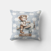 Baby shower Cadeau Gepersonaliseerde Teddy Bear Pi Kussen (Voorkant)