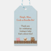 Baby shower Cadeau Label met Boerderijdieren Cadeaulabel (Voorkant)