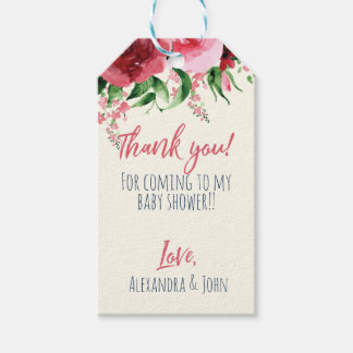Baby shower Cadeau Labels Bloemen Cadeaulabel