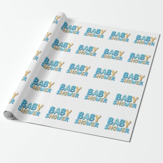 Baby shower cadeaupapier (Uitgerold)
