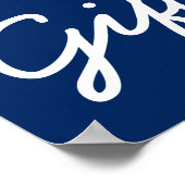 Baby shower Cadeettafel Poster - Navy Blue (Hoek)