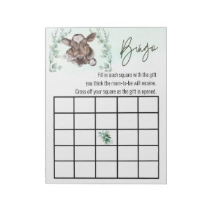 Baby shower Calf Boerderij Koe Eucalyptus Notitieblok