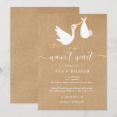 Baby Shower, Cancelkaart voor de feestelijke verzo Kaart (Voorkant / Achterkant)