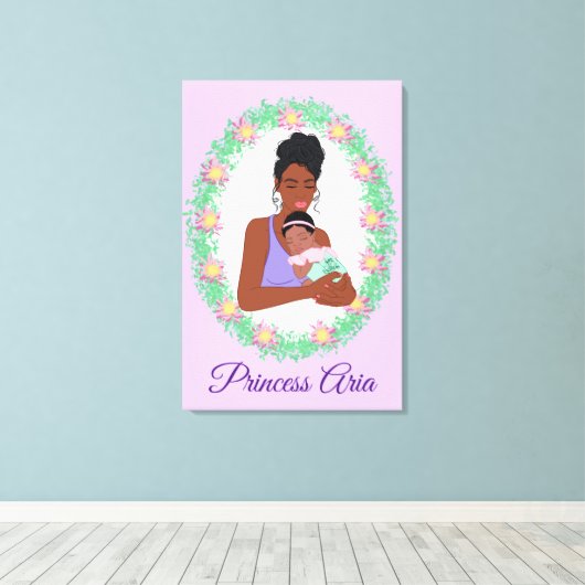 Baby shower Canvas afdrukken (Insitu (Houten vloer))