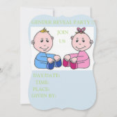 baby shower card GENDER REVEE Kaart (Voorkant)