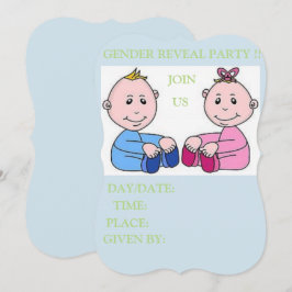 baby shower card GENDER REVEE Kaart