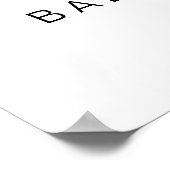 BABY SHOWER CARMEN Kaart reisavontuur Welkom Poster (Hoek)