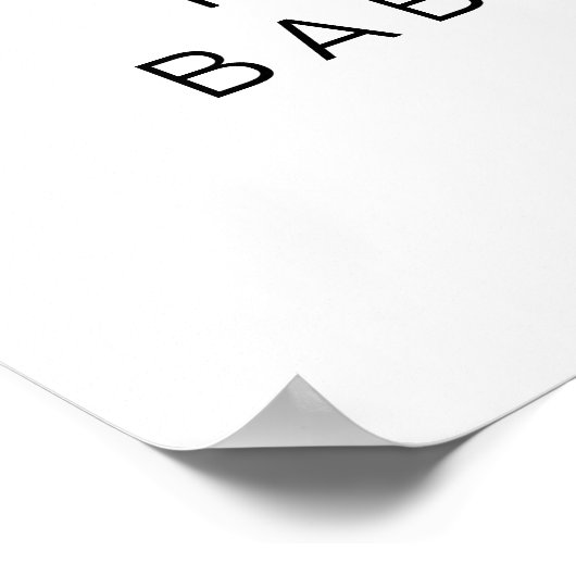 BABY SHOWER CARMEN Kaart reisavontuur Welkom Poster (Hoek)