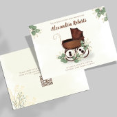 Baby shower  Carriage Greenery Kaart