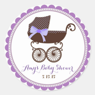 Baby shower Carriage Stickers Favors