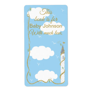 Baby shower "Castle Gold/Sil" Bladzijde 8 Etiket