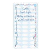 Baby shower "Castle Pink" Bladzijde 8 Etiket (Voorkant)