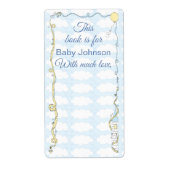 Baby shower "Castle Yellow" Bladzijde 8 Etiket (Voorkant)