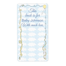 Baby shower "Castle Yellow" Bladzijde 8 Etiket