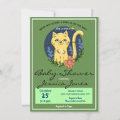 Baby shower Cat Kitten Cute Kaart (Voorkant)