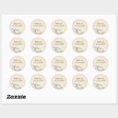 Baby shower "Cat/Roze/Boek" Stickers 1 1/2" of 3" (Vel)