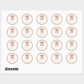 Baby shower Celebratie Aangepaste neutrale puppy Ronde Sticker (Vel)
