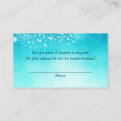 Baby shower Celestial Moon Sparkle DIAPER RAFFLE Informatiekaartje (Achterkant)