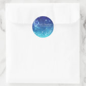 Baby shower Celestial Moon Sparkle Sky Custom Ronde Sticker (Tas)