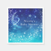 Baby shower Celestial Moon Sparkle Sky Custom Servet (Voorkant)