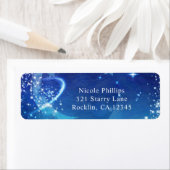 Baby shower Celestial Moon Sparkle Sky Invitation Etiket (Insitu)