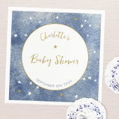 Baby shower Celestial Star Waterverf gepersonalise Servet