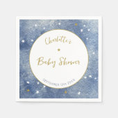 Baby shower Celestial Star Waterverf gepersonalise Servet (Voorkant)