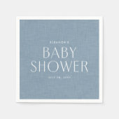 Baby shower chambray blauw schattig eenvoudig gepe servet (Voorkant)