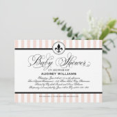  Baby shower Champagne Pink Kaart (Staand voorkant)